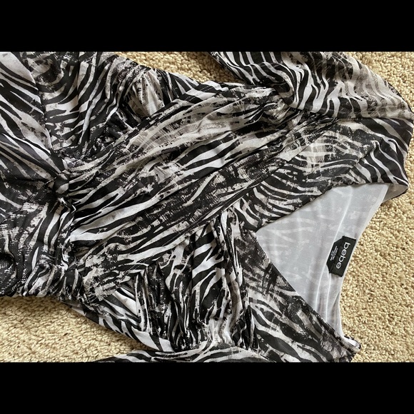 Bebe Sheer Long Sleeve Bodysuit - Picture 3 of 5